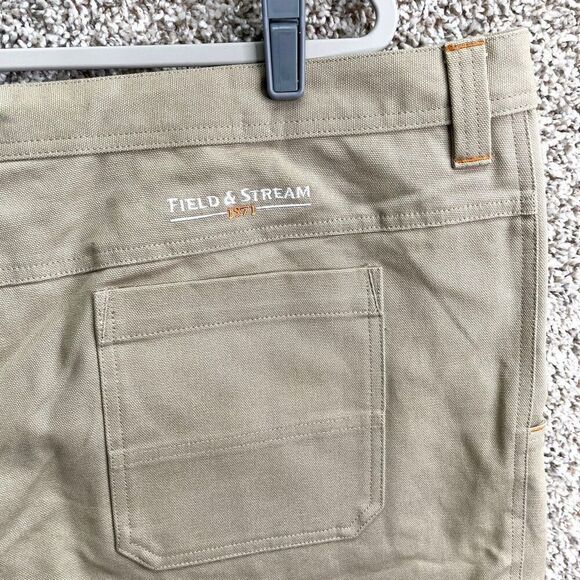 Field & Stream Pants Men's 44x32 Every Hunt Khaki Cotton HydroRepel Hunting Fiel - Picture 6 of 9